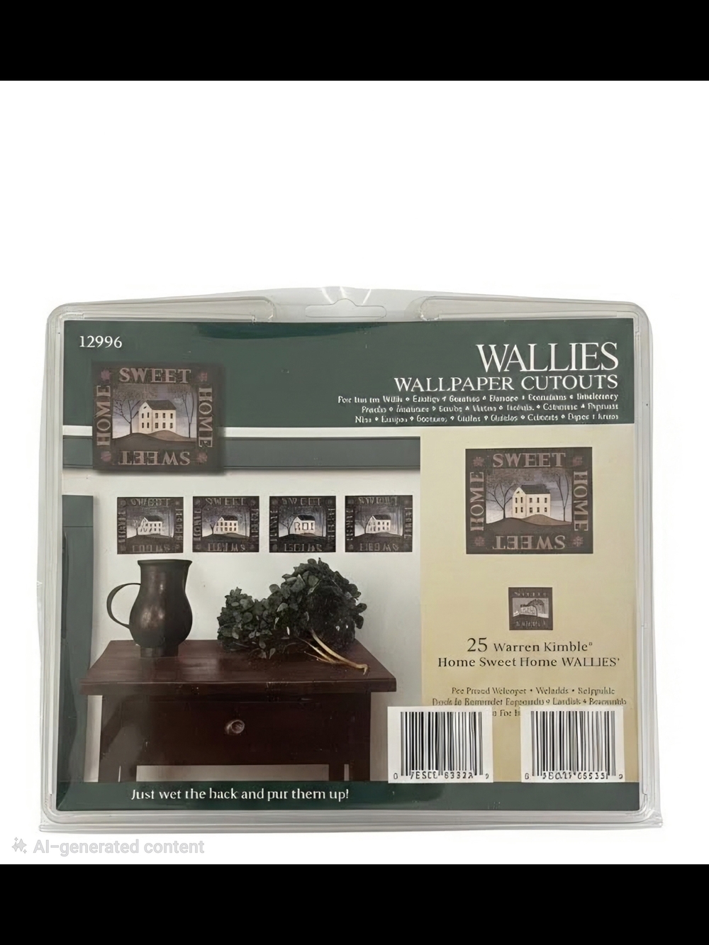 Vintage Wallies of Warren Kimble's, Country Home - Home Sweet Home painting.